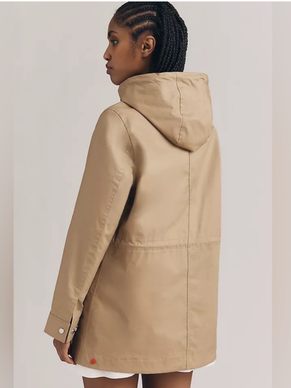 Hunter Adela Women's Hooded Trench Coat in Beige M - Picture 3 of 6